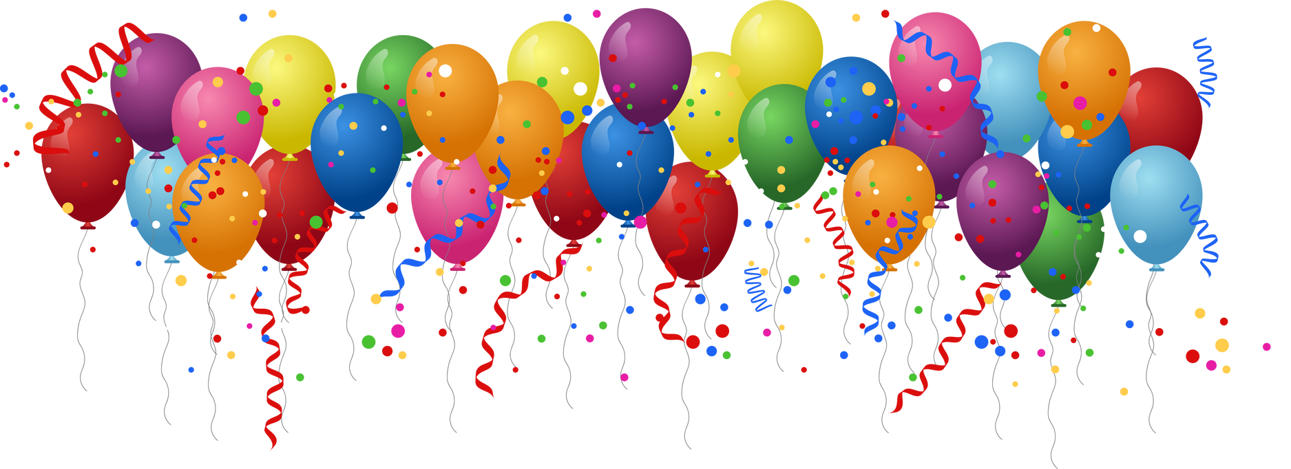 Birthday Balloons Illustration 