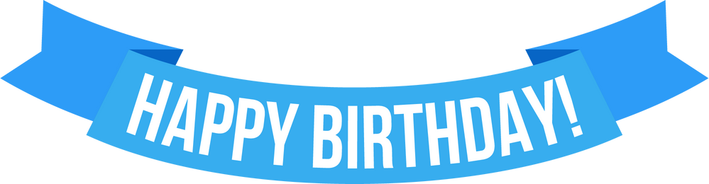 Happy birthday. Happy birthday text on ribbon. Greeting text